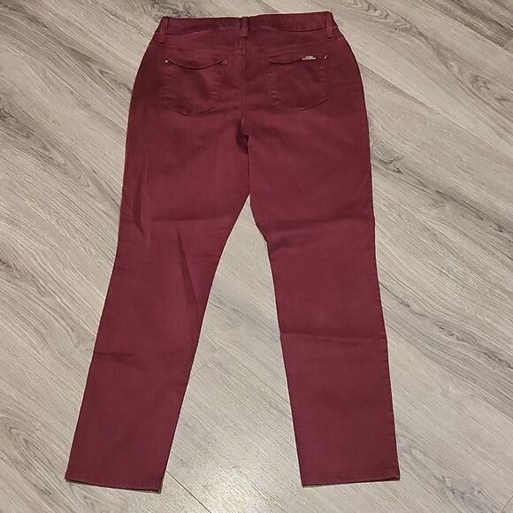 Chico's Burgundy Girlfriend Slim Leg Ankle Pant - Picture 7 of 8
